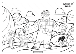 The free downloadable pdf below comes with Wreck It Ralph Coloring Pages