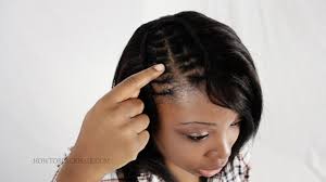 This would be a functional black hairstyle which will look great on women with thick ethnic hair. Sew In Weave For Invisible Part Extensions On African American Hair Tips Advice Tutorial Part 4 Youtube
