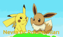 With pikachu, eevee, and a familiar song! Pikachu Eevee Gifs Tenor