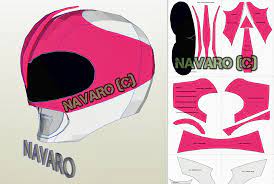 Pink Power Ranger Eva Foam Helmet Template Pdf Pepakura Pink Power Rangers Power Rangers Helmet Power Rangers