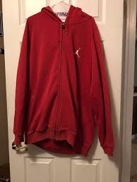Black And Red Jordan Hoodie Men S Air Jordan Hoodie Full Zip Jacket Red Size Xl Jordan Coatsjackets Zip Jackets Full Zip Hoodie Red Jacket