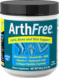 Kollajen ve hyaluronik asit i̇çeren takviye edici gıda. Arthfree 1 12 Lb 510 G Bottle Piping Rock Health Products