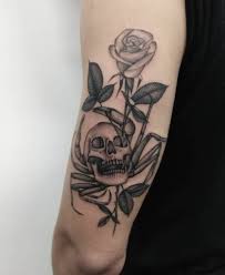 But skulls aren't only morbid; Top 80 Best Skull And Rose Tattoo Ideas 2021 Inspiration Guide