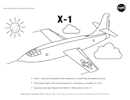 Aeronautics coloring pages wtih different aircraft. Airplane Coloring Pages For Kids Nasa