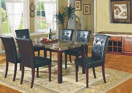Faux Marble Dining Room Table And 4 Chairs 3231 Dining Room Groups Price Busters Furniture Dining Room Table Marble Marble Dining Dining Room Table