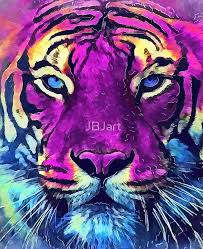 Tiger Purple Spirit Tiger Tiger Painting Tiger Art Tiger Spirit Animal