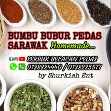 It is usually served during ramadan after the muslim ending their fast on the iftar time. Bumbu Bubur Pedas Sarawak 100 Gram