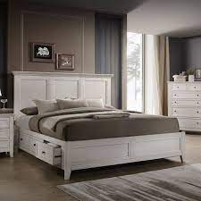 Storage drawers include five piece solid cedar construction with full extension heavy drawer slides. San Mateo Storage Bed Rustic White By Intercon Furniture Furniturepick