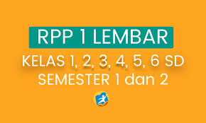 RPP 1 Lembar Kelas 1-6 Revisi 2020 - Kompasiana.com