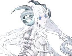 Blue Eyes Horns Long Hair Original Pointed Ears Polychromatic Tobacco Tabakokobata White White Hair White Hair Anime Guy Anime Character Art