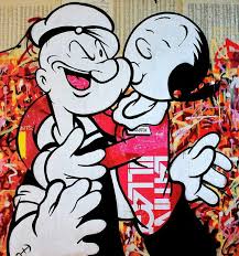 Popeye And Olive Oil Graphic Art Print Love Posters Canvas Prints