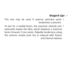 Sensitivity of the modified bragard test was 69.3%, and specificity was 67.42%. Ppt Fig 2 The Mcmurray Test For Meniscal Tears Powerpoint Presentation Id 4564546