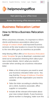 The notification shall include, but not be limited to: Sample Letter To Inform Clients Of Moving To A New Office 20 Guides Examples