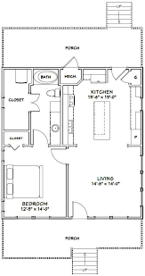 28x30 House 28x30h1 840 Sq Ft Excellent Floor Plans Guest House Plans Tiny House Floor Plans One Bedroom House