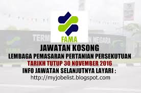 Permohonan adalah dipelawa daripada warganegara malaysia yang berkelayakan untuk mengisi. Jawatan Kosong Terkini Di Fama 30 November 2016 Isketambola Isketambola