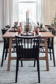 Black Copper Modern Christmas Tablescape Cherished Bliss Modern Oak Dining Room Oak Dining Table Oak Dining Room Table