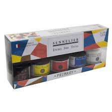 Sennelier Ink Primary Colours Set 5 X 30ml I Ink I Art Supplies