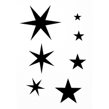 Voir plus d'idées sur le thème pochoir, pochoir a imprimer, pochoir silhouette. Pochoir Adhesif Pour Customisation Etoiles 7 X 10 Cm Pochoir Pour Tatouage Creavea