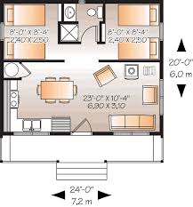 Ideal for families or friends travelling together, the two bedroom beach houses have two storeys each featuring separate living spaces, with individual entrances. Contemporary House Plan 2 Bedrooms 1 Bath 480 Sq Ft Plan 5 895