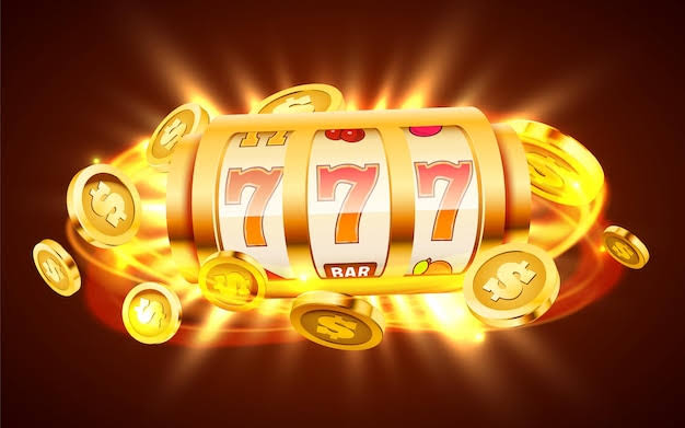 Golden slot machine with flying golden coins wins the jackpot. | Premium  Vector