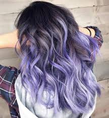 Purple can be worn in many different ways, whether you want a few piecey highlights or completely douse your tresses in a deep electric purple hue. Light Purple Streaks In Black Hair