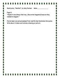 Hatchet By G Paulsen Book Quote Writing Prompt Free Quotes Writing Book Quotes Prompts