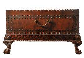 Excellent condition with original price tag still on piece. Ralph Lauren Leather Mahogany Coffee Table Lofty Marketplace