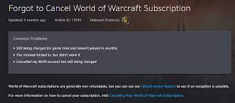 Does Blizzard Refund? - General Discussion - World Of Warcraft Forums