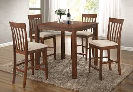 Dining table for small spaces apartment size furniture kitchen drop leaf folding. Acme 07314 5 Pc Cherry Oak Finish Wood Counter Height Small Dining Table Set