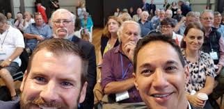 The Bluegreens conference in #Raglan is underway. It's going to be an  exciting weekend of discussion about the #environment. Thanks Alan Sanson,  Mayor of Waikato District Council for the welcome. Simon Bridges