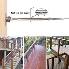 Deck cable railing hardware, type 316 stainless cable for hardwood deck railing, and stair cable railing. Buy Lulultn 30 Pairs Stainless Steel Cable Railing Hardware Kit For 1 8 Cable Railing System Adjustable Angle T316 Marine Grade Online In Indonesia B086c2h853