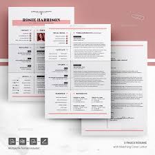 Each resume template is expertly designed and follows the exact resume our resume templates are expertly designed so that all your information fits on one page. Modern Resume Ms Word Apple Pages Cv Template By Resumeinventor Graphicriver