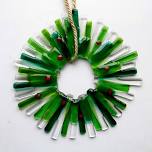 Fused Glass Christmas Wreath with RD Glass
