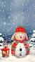 Funny Snowman Wallpaper