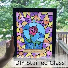 Diy Stained Glass Diy Staining Stained Glass Diy Painted Picture Frames