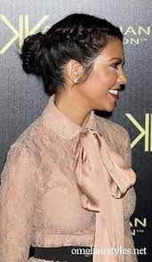 Kourtney Kardashian French Braided Updo Hollywood Hair Kardashian Braids Kardashian Hair