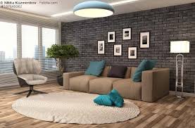 Sofa Braun Wohnzimmer Mit Steinwand Farbgestaltung Wohnzimmer Wohnzimmer Einrichten Wohnzimmer Grau
