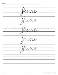 12 Months Of The Year Cursive Handwriting Worksheets Cursive Handwriting Worksheets Free Handwriting Worksheets Cursive Worksheets