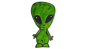 Make lines with small circles at the ends from these. How To Draw An Alien Easy Step By Step Drawing For Kids Youtube