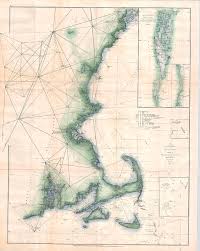 1873 Us Coast Survey Chart Of Map Of Cape Cod Nantucket Marthas Vineyard And Cape Ann