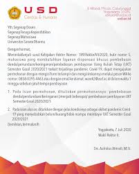 Salah satunya dengan keringanan untuk nasabah kredit dengan penundaan pembayaran perpanjangan jangka waktu hingga keringanan lainnya. Universitas Sanata Dharma Fotos Facebook