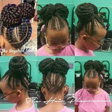 Feed In Braids 2 Buns Feed In Braid Braided Hairstyles Half Up Hair