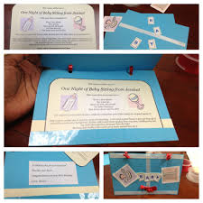Made My Neighbor Babysitting Coupons As Part Of Her New Baby Gift So Fun To Make Babysitting Coupon Babysitting New Baby Gifts