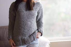 Bind off and then wash and dry the swatch as you. Beginner Chunky Knit Sweater Pattern Allfreeknitting Com