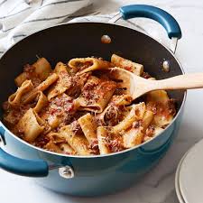 Meat Lovers Sauce With Paccheri Or Rigatoni Recipe Yummy Pasta Recipes Pasta Dishes Pasta Dinners