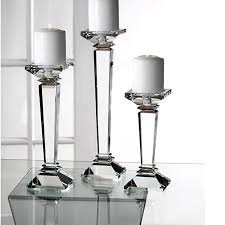 Pillar candle holders look best when grouped together. China Crystal Pillar Candle Holders