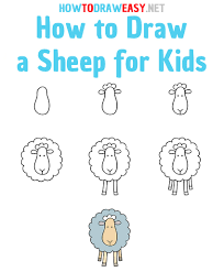 See more ideas about clouds, cloud drawing, beautiful nature. How To Draw A Sheep For Kids How To Draw Easy