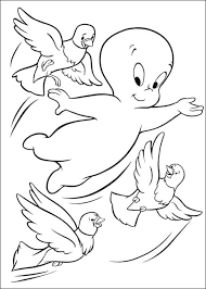 Casper The Friendly Ghost Coloring Pages In 2020 Bird Coloring Pages Cartoon Coloring Pages Halloween Coloring Pages