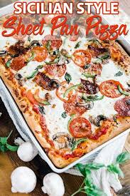 How To Make Homemade Sicilian Pizza Pan Pizza Dough Chef Billy Parisi Recipe In 2020 Sheet Pan Pizza Recipe Sicilian Recipes Sicilian Pizza