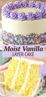 The Best Vanilla Layer Cake With Vanilla Frosting Easy Recipe Recipe Fluffy Vanilla Cake Recipe Vanilla Cake Vanilla Cake Recipe